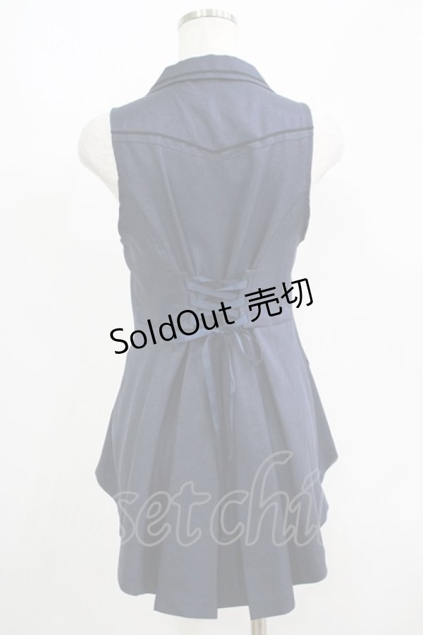 画像3: axes femme POETIQUE / フィッシュテールベスト M ネイビー H-25-05-27-046-AX-TO-NS-ZH (3)
