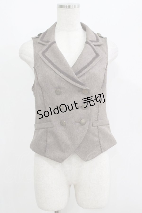 画像1: axes femme POETIQUE / バックレースデザインベスト M ブラウン H-25-05-27-047-AX-TO-NS-ZH (1)