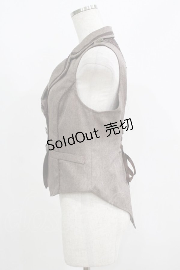 画像2: axes femme POETIQUE / バックレースデザインベスト M ブラウン H-25-05-27-047-AX-TO-NS-ZH (2)