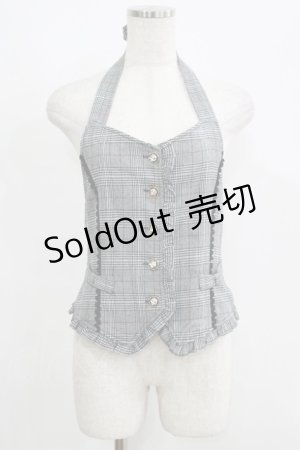 画像: axes femme POETIQUE / ホルターフリルベスト M ブラック H-25-05-27-048-AX-TO-NS-ZH