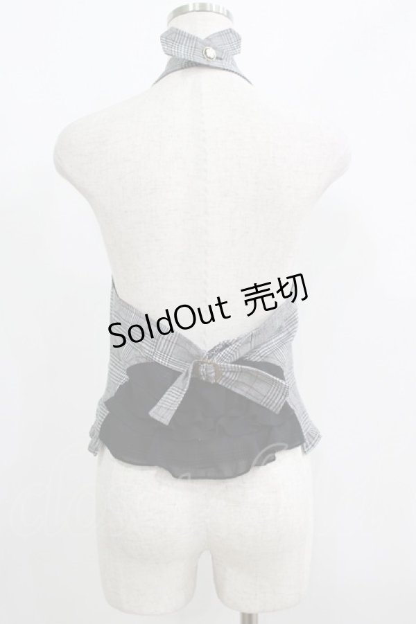 画像3: axes femme POETIQUE / ホルターフリルベスト M ブラック H-25-05-27-048-AX-TO-NS-ZH (3)