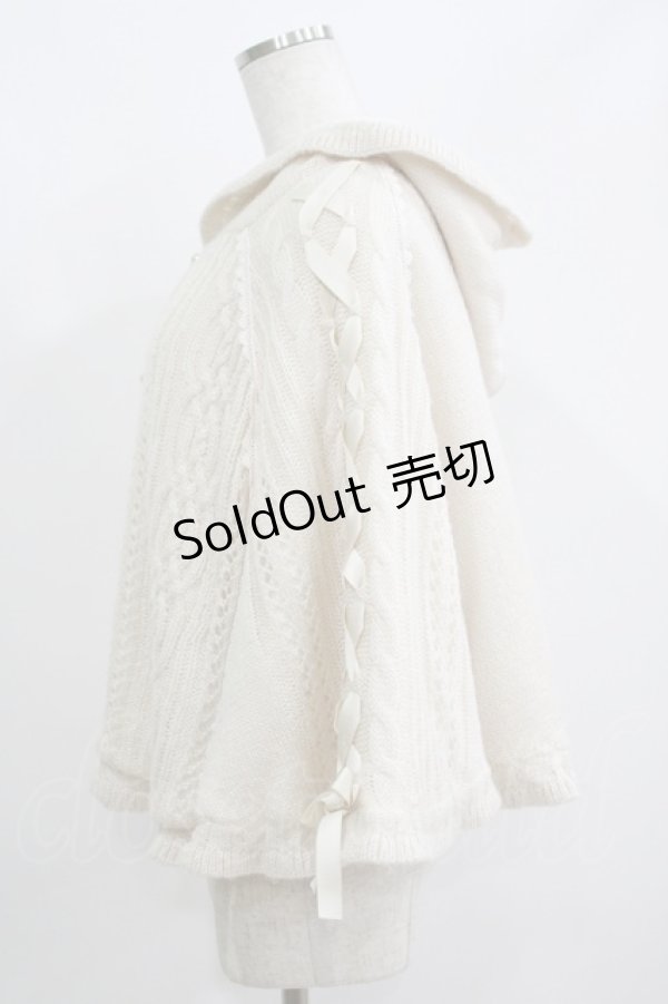 画像2: axes femme POETIQUE / 裏ボアニットポンチョ M オフ H-25-05-27-051-AX-JA-NS-ZH (2)