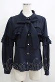 画像1: axes femme POETIQUE / フリルデコレーションブラウス M ネイビー H-25-05-27-054-AX-BL-NS-ZH (1)
