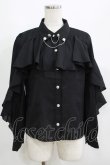 画像1: axes femme POETIQUE / ダークロマンスフリルブラウス M ブラック H-25-05-27-056-AX-BL-NS-ZH (1)