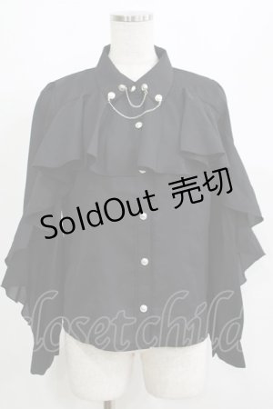 画像: axes femme POETIQUE / ダークロマンスフリルブラウス M ブラック H-25-05-27-056-AX-BL-NS-ZH