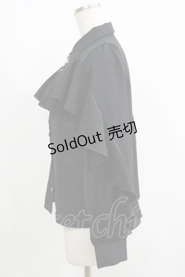 画像2: axes femme POETIQUE / ダークロマンスフリルブラウス M ブラック H-25-05-27-056-AX-BL-NS-ZH (2)