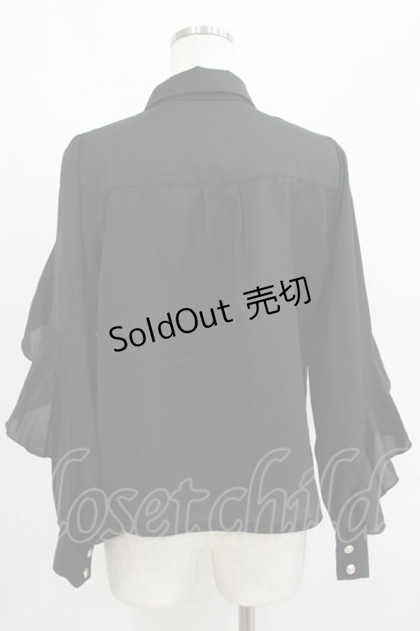 画像3: axes femme POETIQUE / ダークロマンスフリルブラウス M ブラック H-25-05-27-056-AX-BL-NS-ZH (3)