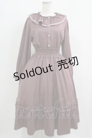 画像: m petit by misako / バラレースフリルワンピース L ダークピンク H-25-05-27-006-LO-OP-NS-ZH