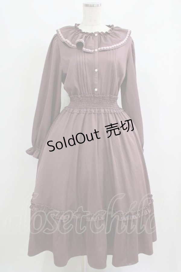 画像1: m petit by misako / バラレースフリルワンピース L ダークピンク H-25-05-27-006-LO-OP-NS-ZH (1)