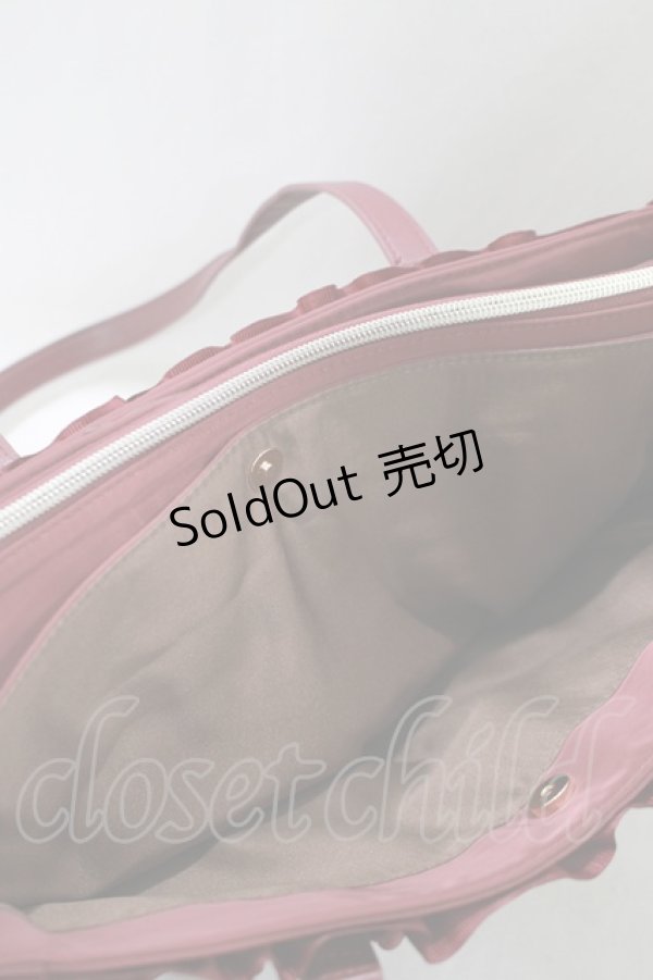 画像3: m petit by misako / フリルリボントートバッグ  ボルドー H-25-05-27-067-LO-BG-NS-ZH (3)