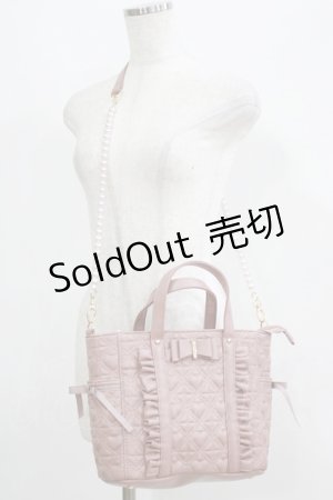画像: FLC / MINA*キルトリボン2WAYバッグ  ピンク H-25-05-27-070-LO-BG-NS-ZH