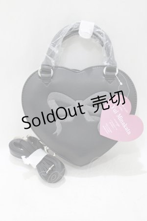 画像: FLC / MINA*ハートショルダーバッグ  ブラック H-25-05-27-073-LO-BG-NS-ZH