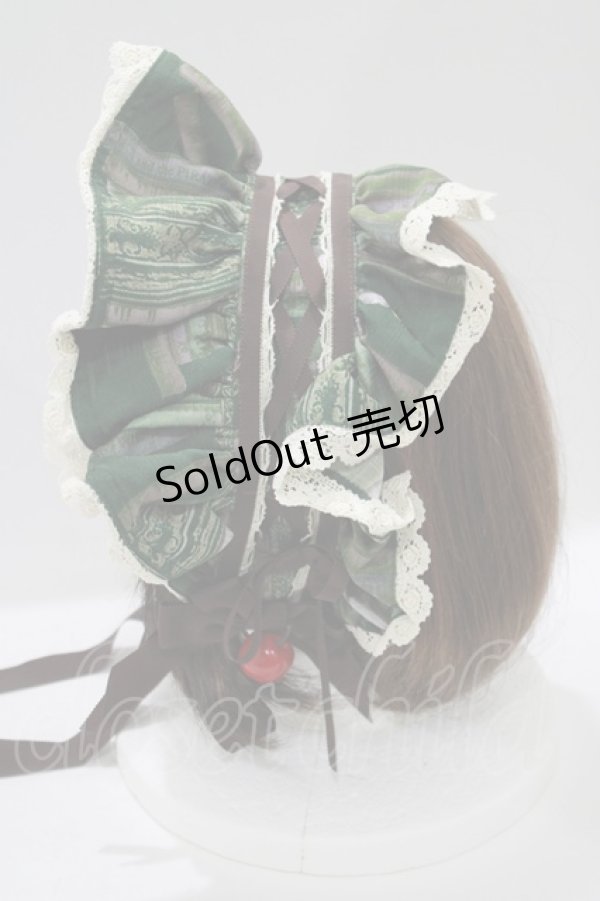 画像2: ALICE and the PIRATES / Wicked Queen's Poison cellar柄 ボンネット Free グリーン H-25-05-27-080-PA-AC-NS-ZH (2)