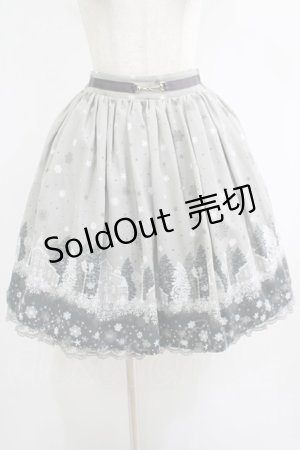 画像: axes femme / 雪降る街柄ミドルスカート M グレー H-25-05-27-015-AX-SK-NS-ZH