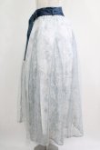 画像2: axes femme / 線画花柄レイヤードスカート M サックス H-25-05-28-023-AX-SK-NS-ZH (2)