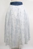 画像3: axes femme / 線画花柄レイヤードスカート M サックス H-25-05-28-023-AX-SK-NS-ZH (3)