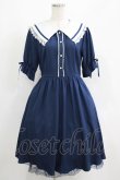 画像1: axes femme POETIQUE / フリルセーラーカラーワンピース M ネイビー H-25-05-28-025-AX-OP-NS-ZH (1)