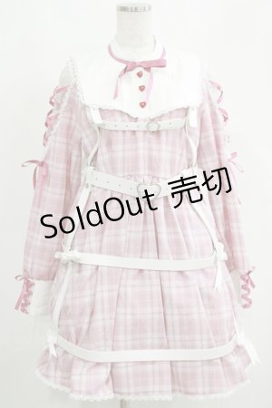 画像: DearMyLove / クリノリン風ハーネスワンピース L ピンク H-25-05-28-029-EL-OP-NS-ZH