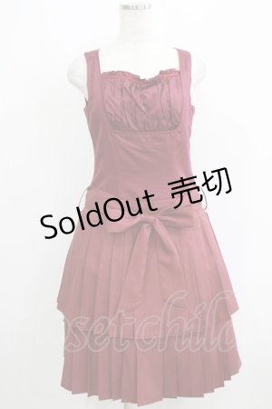 画像: Victorian maiden / リボンプリーツドールドレス FREE ボルドー H-25-05-28-034-CL-OP-YZ-ZH