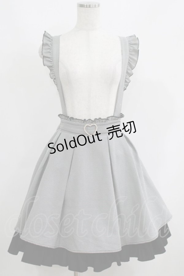 画像1: Amavel / Girly Checkハートベルト付スカート Free ブラック H-25-05-28-036-CA-SK-NS-ZH (1)
