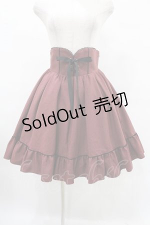 画像: MIHO MATSUDA / レースアップフリルスカート  ボルドー H-25-05-28-1030-GO-SK-KB-ZH