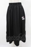 画像1: NieR Clothing / SIDE ZIPスカート  黒×和柄九尾 H-25-05-28-1035-PU-PA-KB-ZH (1)