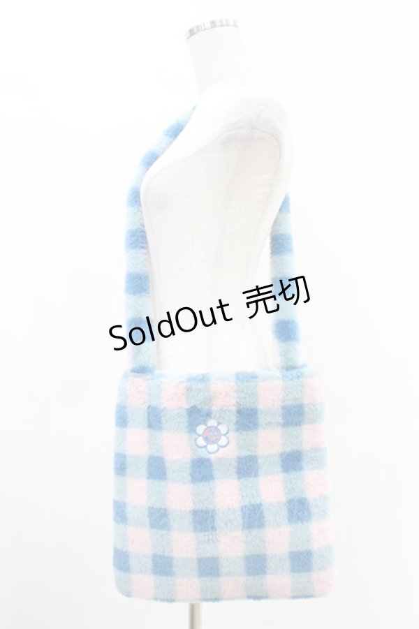 画像1: Candy Stripper / MY SUNNY CANDY FURバッグ  BLUE×PINK H-25-05-28-1006-PU-BG-KB-ZH (1)