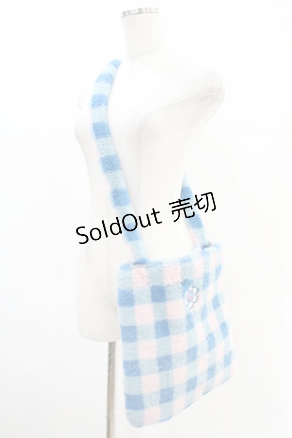 画像2: Candy Stripper / MY SUNNY CANDY FURバッグ  BLUE×PINK H-25-05-28-1006-PU-BG-KB-ZH (2)
