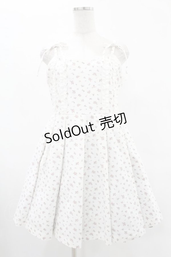 画像1: merry jenny / flowerプリーツミニワンピース  オフホワイト H-25-05-28-1026-LO-OP-KB-ZH (1)