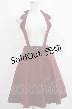 画像: axes femme / シフォンリボン衿付きスカート M ボルドー H-25-05-28-045-AX-SK-NS-ZH