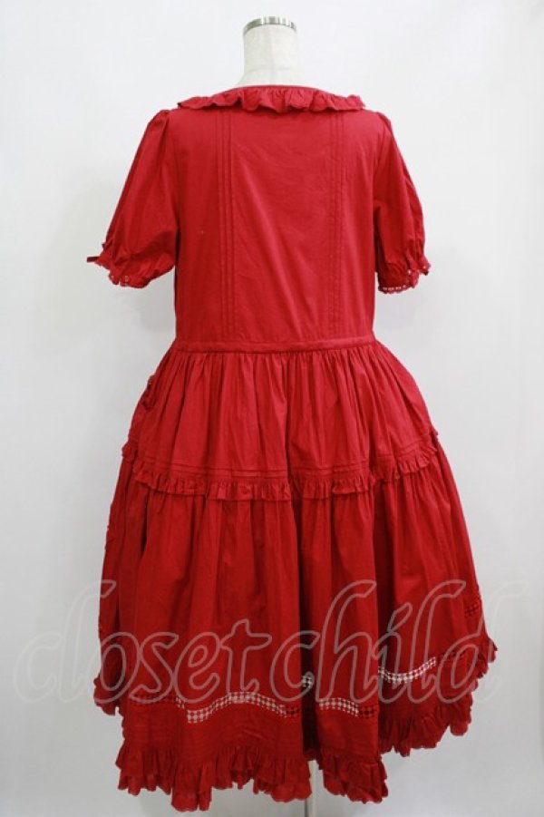 画像3: NyaNya（海外ロリータブランド） / Strawberry Flowers on thr Hill ワンピース XXL レッド H-25-05-28-004-LO-OP-NS-ZH (3)