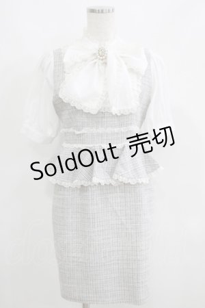 画像: Rojita / ツイードペプラムワンピース Free グレー H-25-05-28-050-LO-OP-NS-ZH