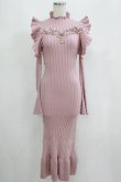 画像1: Manon Mimie / Mermaid Like Long Knit OP free ピンク H-25-05-28-051-GO-OP-NS-ZH (1)