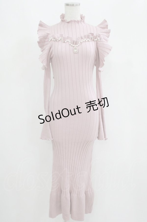 画像1: Manon Mimie / Mermaid Like Long Knit OP free ピンク H-25-05-28-051-GO-OP-NS-ZH (1)
