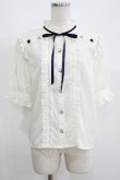 画像1: axes femme POETIQUE / プチローズブラウス M オフ/ネイビー H-25-05-28-066-AX-BL-NS-ZH (1)