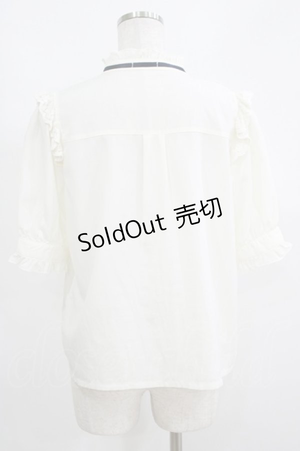 画像3: axes femme POETIQUE / プチローズブラウス M オフ/ネイビー H-25-05-28-066-AX-BL-NS-ZH (3)