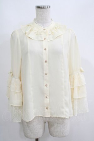 画像: axes femme kawaii / 3段フリル姫袖ブラウス M アイボリー H-25-05-28-067-AX-BL-NS-ZH
