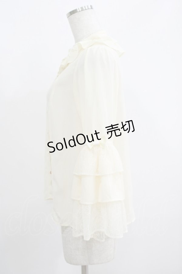 画像2: axes femme kawaii / 3段フリル姫袖ブラウス M アイボリー H-25-05-28-067-AX-BL-NS-ZH (2)