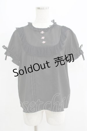 画像: Ank Rouge / プチローズブラウス M ブラック H-25-05-28-070-CA-BL-NS-ZH