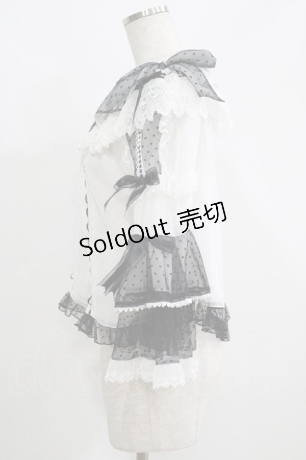画像2: BABY,THE STARS SHINE BRIGHT / Gothic Noir Princessブラウス Free オフ/ブラック H-25-05-28-071-BA-BL-NS-ZH (2)