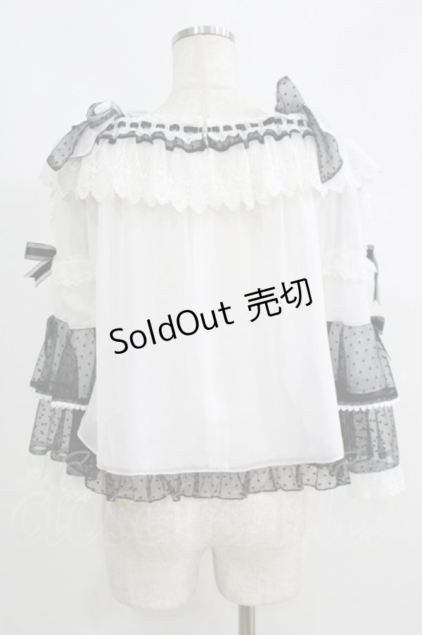 画像3: BABY,THE STARS SHINE BRIGHT / Gothic Noir Princessブラウス Free オフ/ブラック H-25-05-28-071-BA-BL-NS-ZH (3)