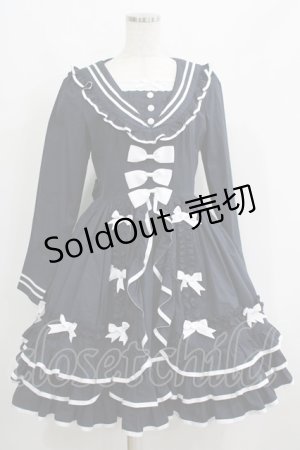 画像: AND ROMEO / セーラーフリルワンピース Free ネイビー H-25-05-28-011-LO-OP-NS-ZH