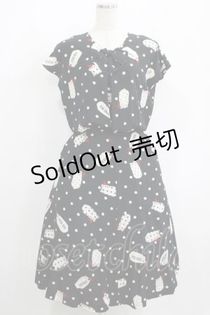 画像: PINK HOUSE / ドットリボンワンピース Free ブラック H-25-05-28-017-LO-OP-NS-ZH