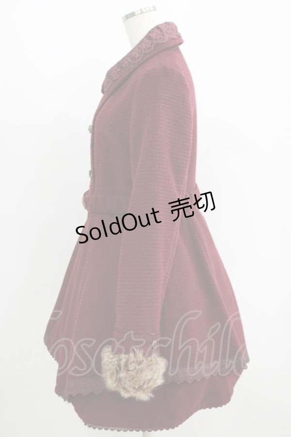 画像2: axes femme / ベルト付きコート M ボルドー H-25-05-29-030-AX-CO-NS-ZH (2)