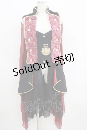 画像: ALICE and the PIRATES / Magical Goat Skull Princeロングベスト Free エンジ H-25-05-29-033-PA-JA-NS-ZH