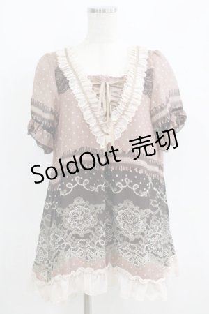 画像: axes femme / ドットチュニック M ピンク H-25-05-29-035-AX-TO-NS-ZH