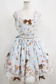 画像1: metamorphose / くまちゃんのBakery cafeエプロンスカート Free サックス H-25-05-29-006-ME-SK-NS-ZH (1)
