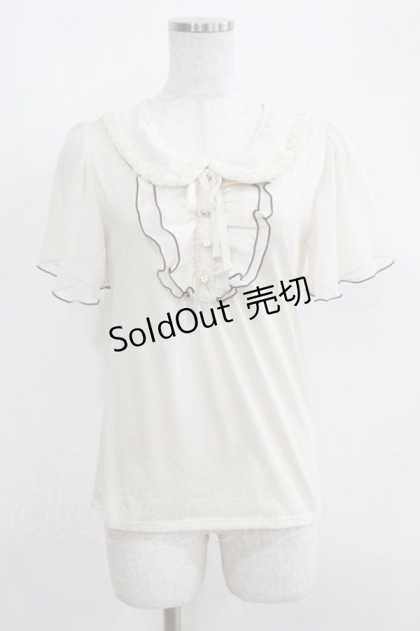 画像1: axes femme / リボンブローチ付きBL風PO M アイボリー H-25-05-29-053-AX-TO-NS-ZH (1)