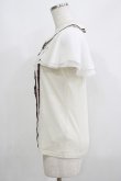 画像2: axes femme / シフォン切替トップス M アイボリー H-25-05-29-054-AX-TO-NS-ZH (2)