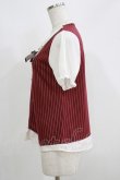 画像2: axes femme / トランプ刺繍ストライプトップス M ワイン H-25-05-29-057-AX-TO-NS-ZH (2)